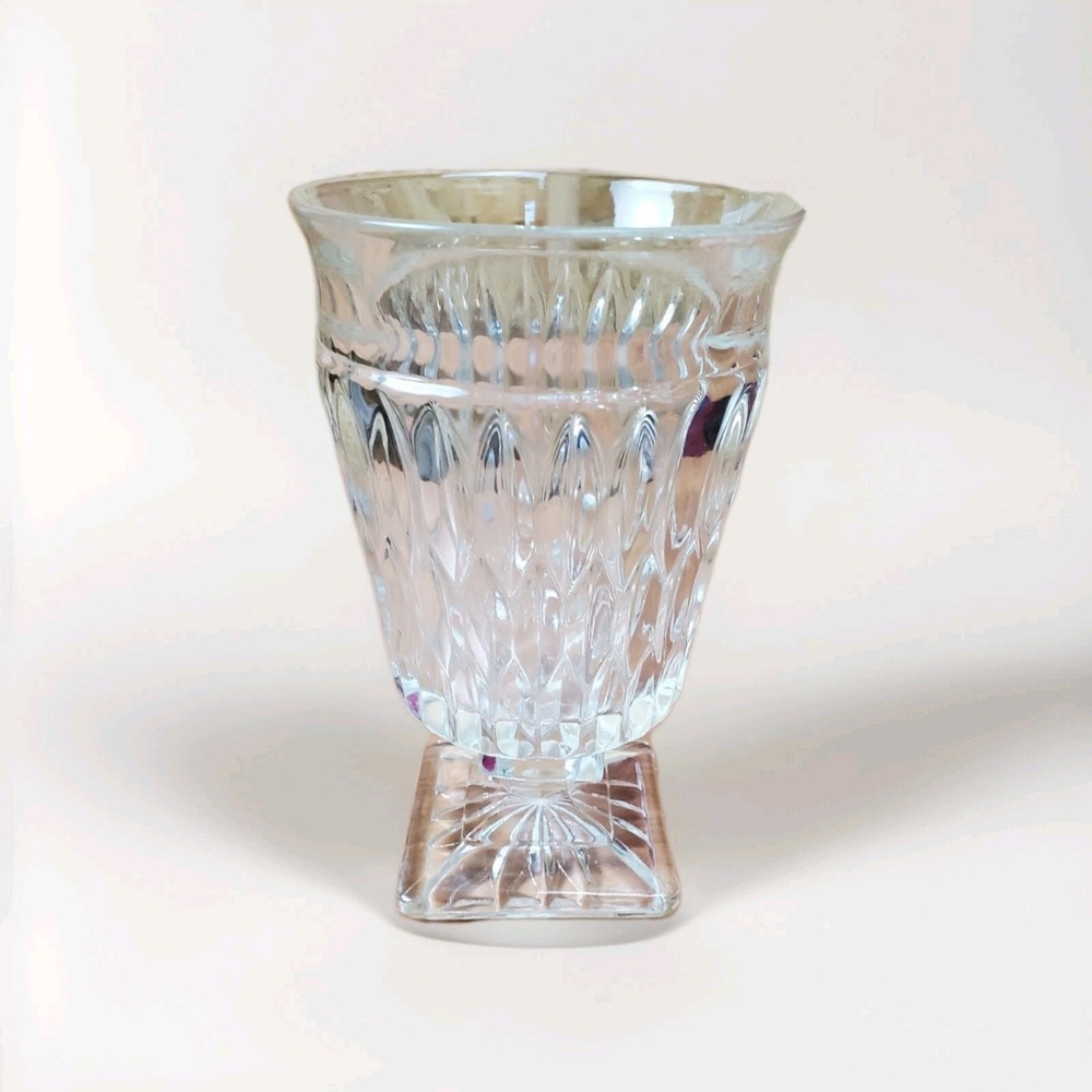 Indiana Glass Mt Vernon Clear Iced Tea Goblet 5.75" Tall No Chips Or Scratches